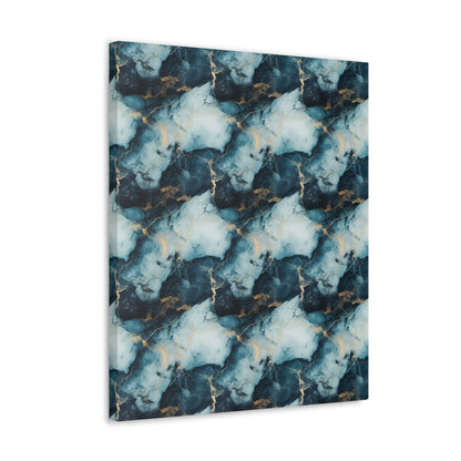 Cool Blue Marble Canvas Gallery Wrap