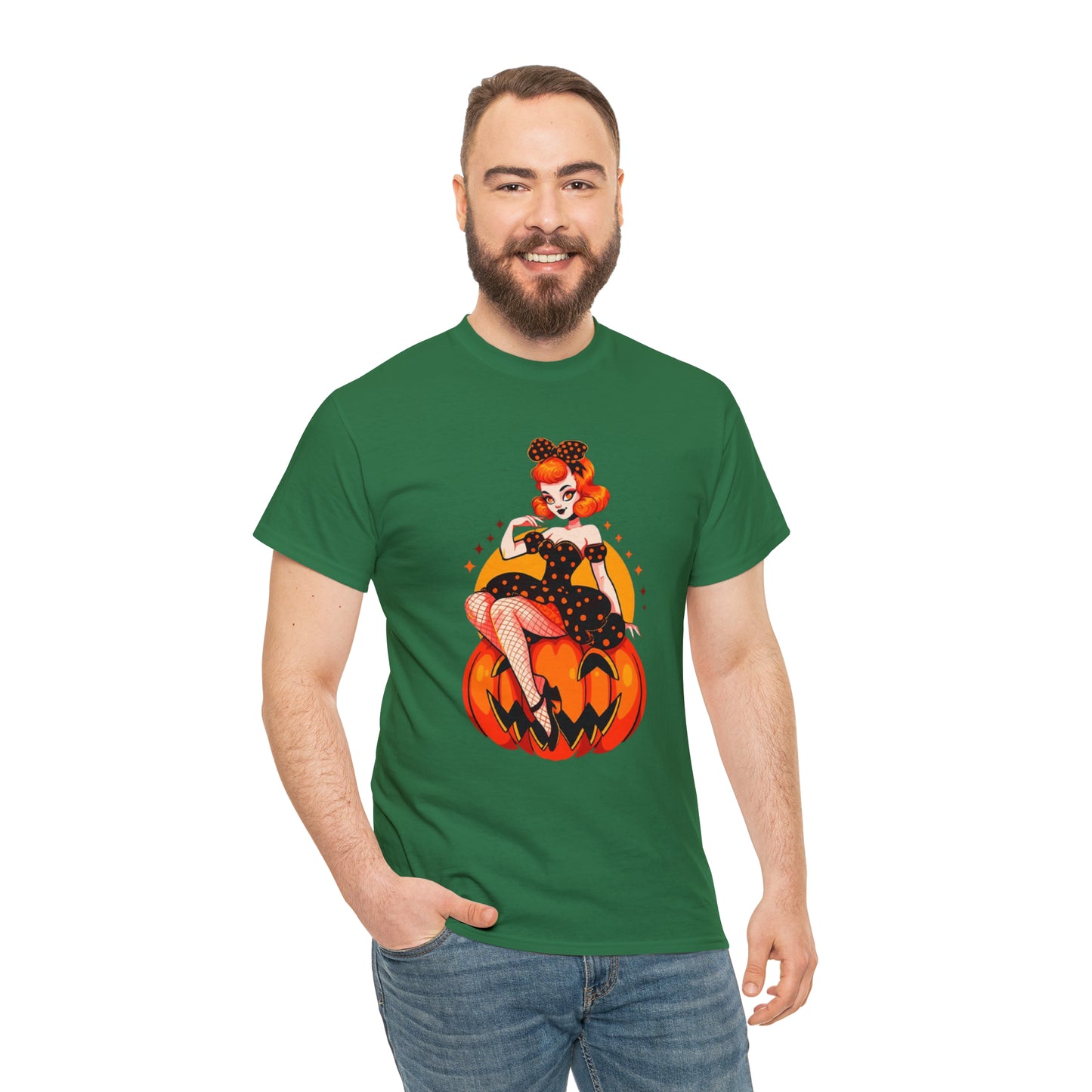 Pumpkin Pinup Unisex Heavy Cotton Tee