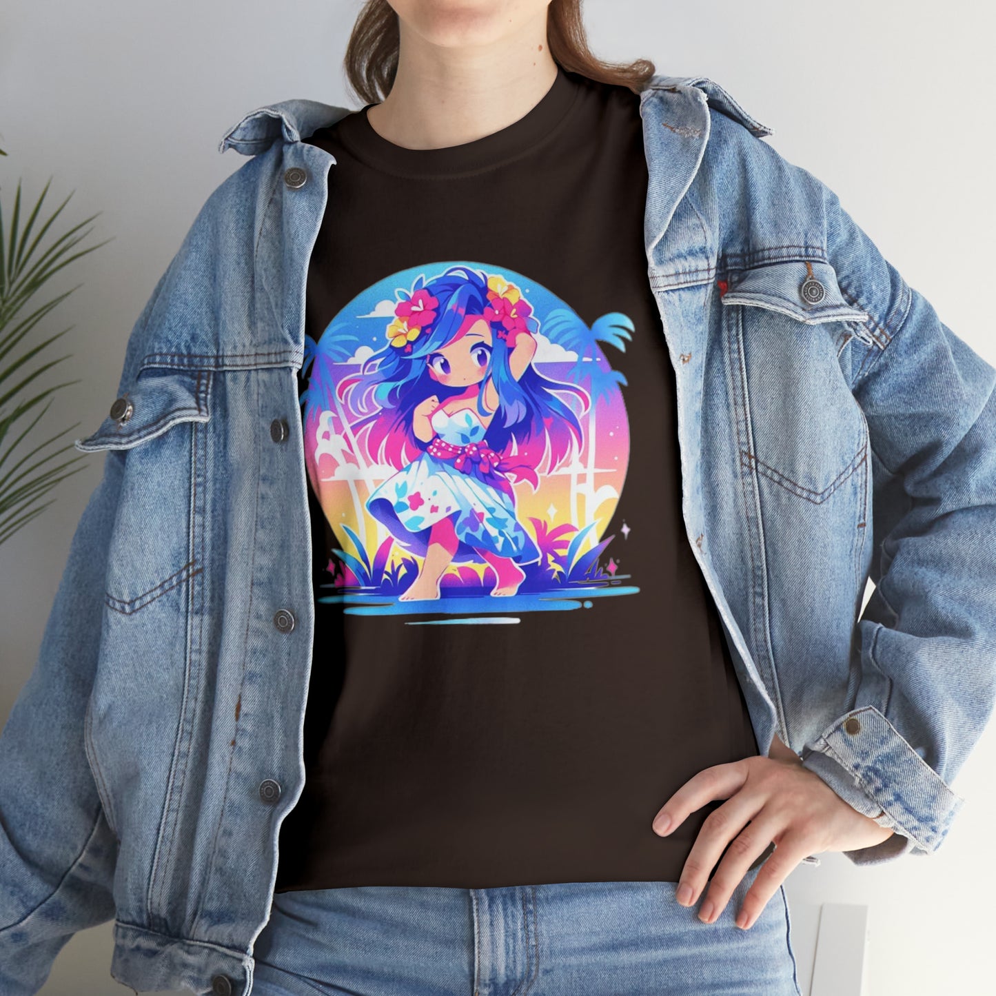 Hula Girl Unisex Heavy Cotton Tee