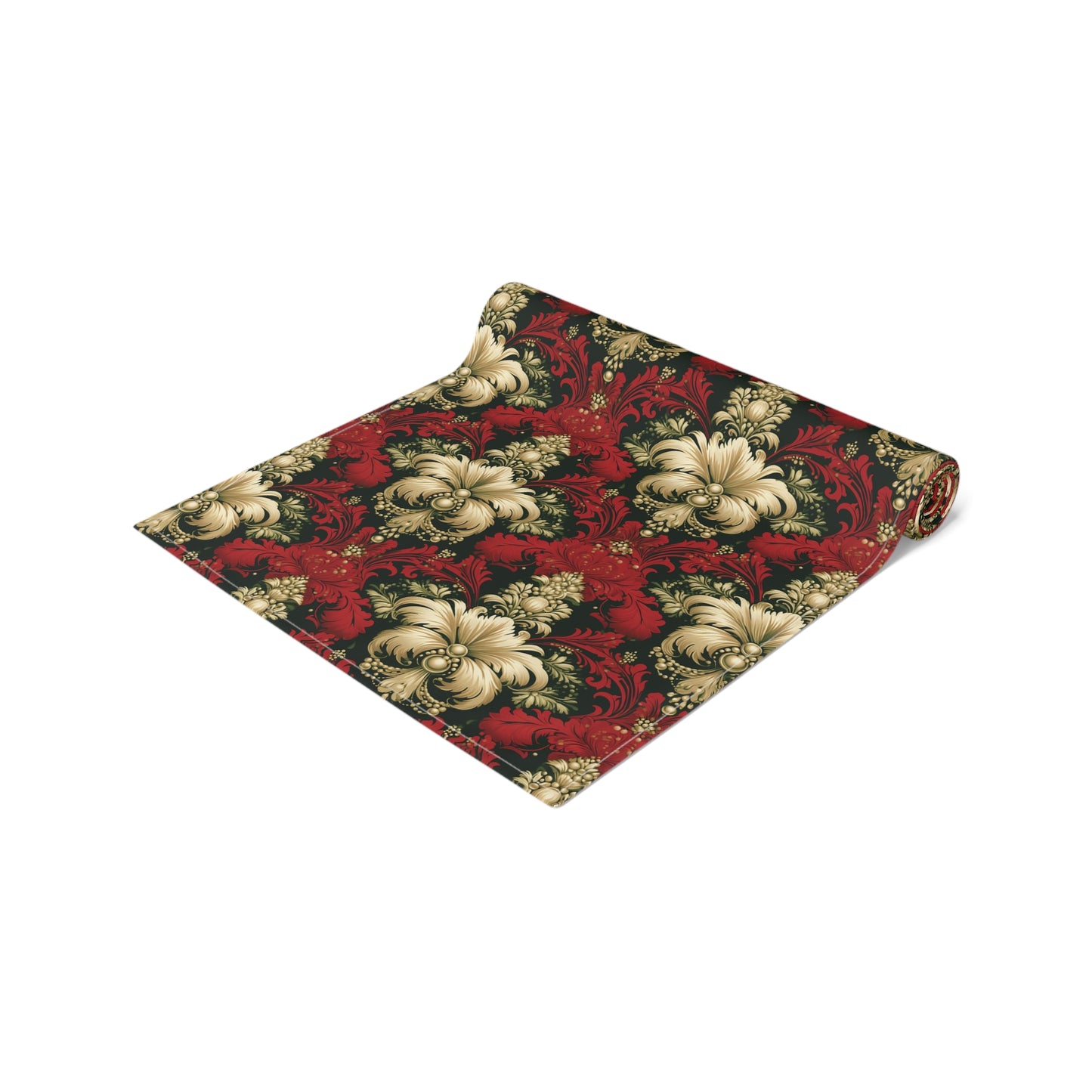 Christmas Damask Table Runner (Cotton, Poly)