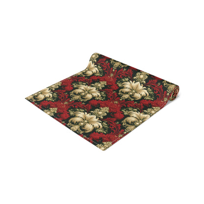 Christmas Damask Table Runner (Cotton, Poly)