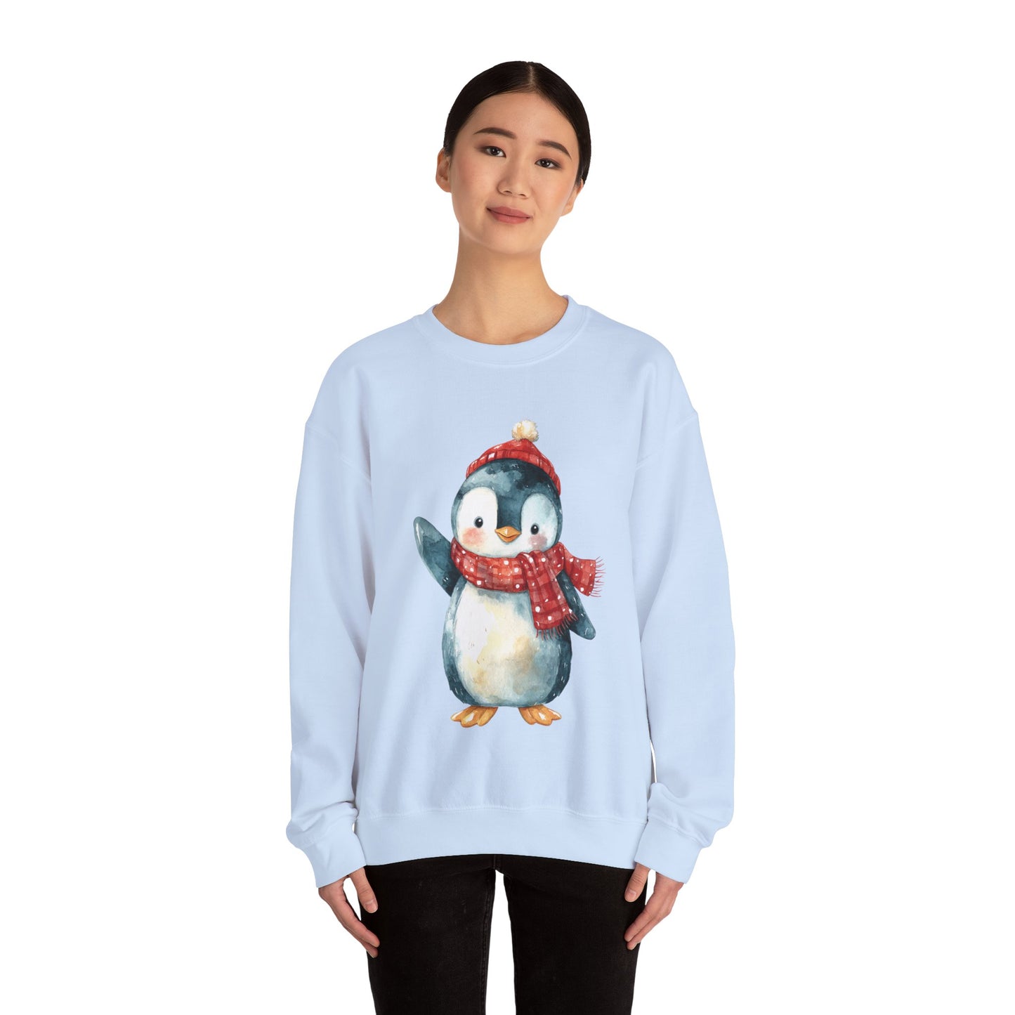 Festive Penguin Unisex Heavy Blend™ Crewneck Sweatshirt
