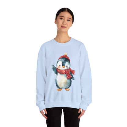 Festive Penguin Unisex Heavy Blend™ Crewneck Sweatshirt