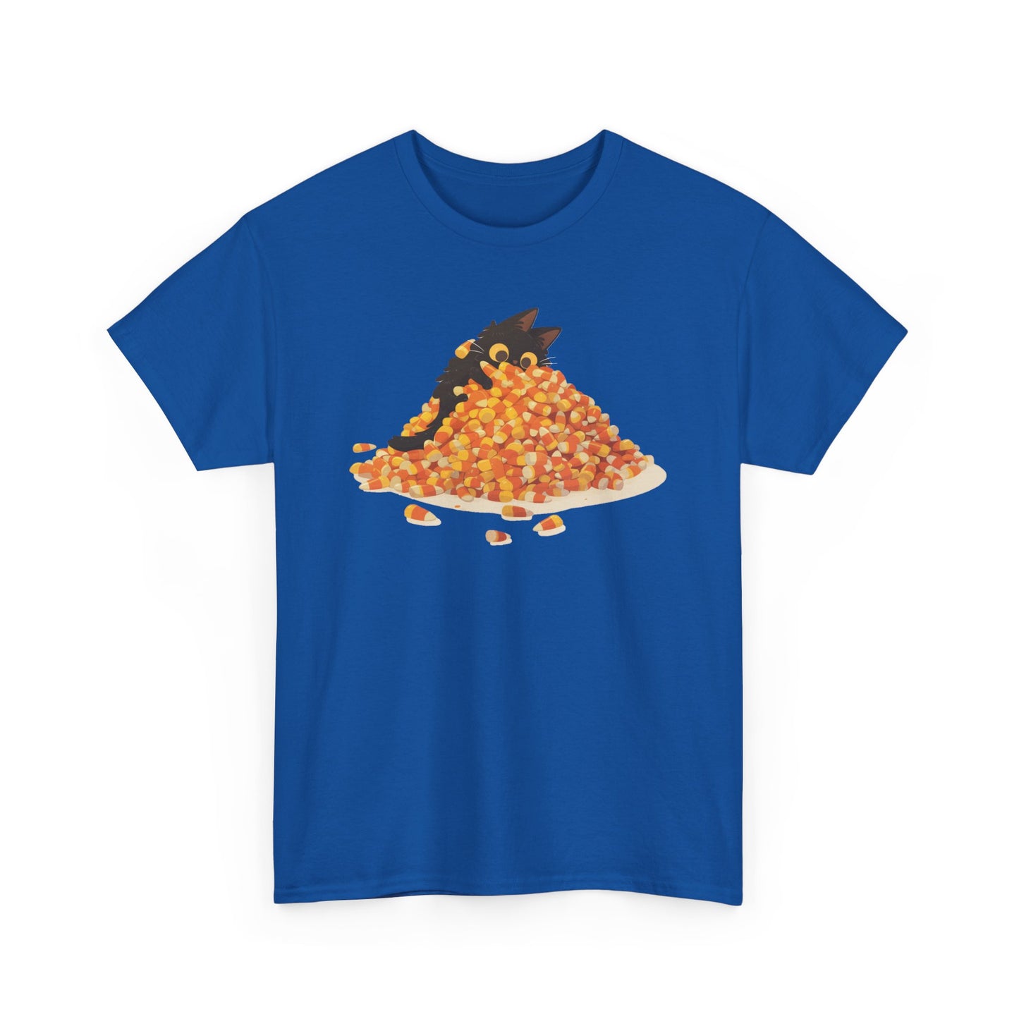 Candy Corn Cat Unisex Heavy Cotton Tee
