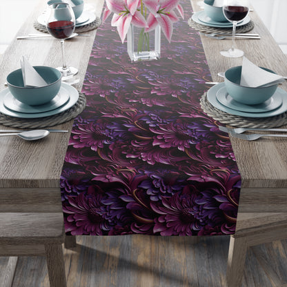 Purple Florals Table Runner (Cotton, Poly)