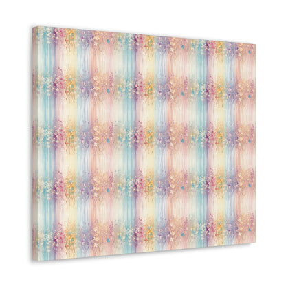 Floral Stripes Canvas Gallery Wrap