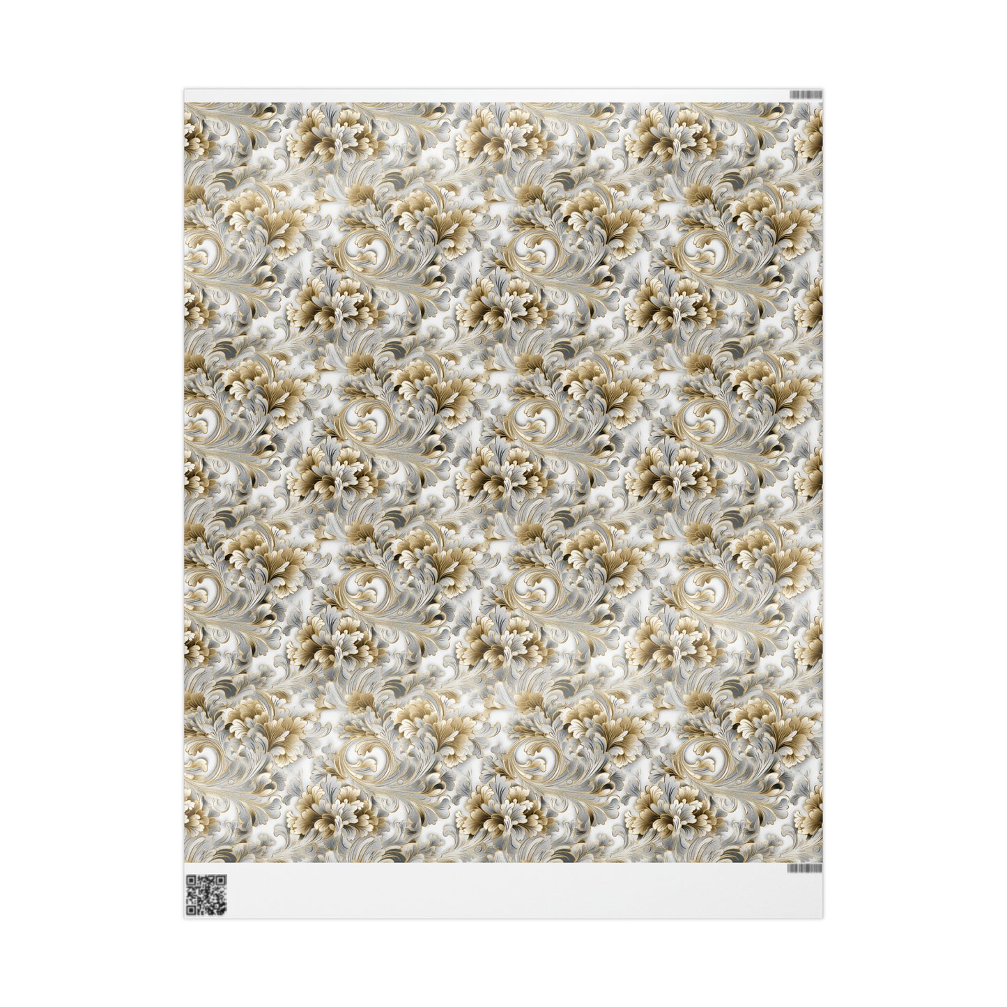 Silver & Gold Filigree Wrapping Papers