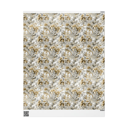 Silver & Gold Filigree Wrapping Papers