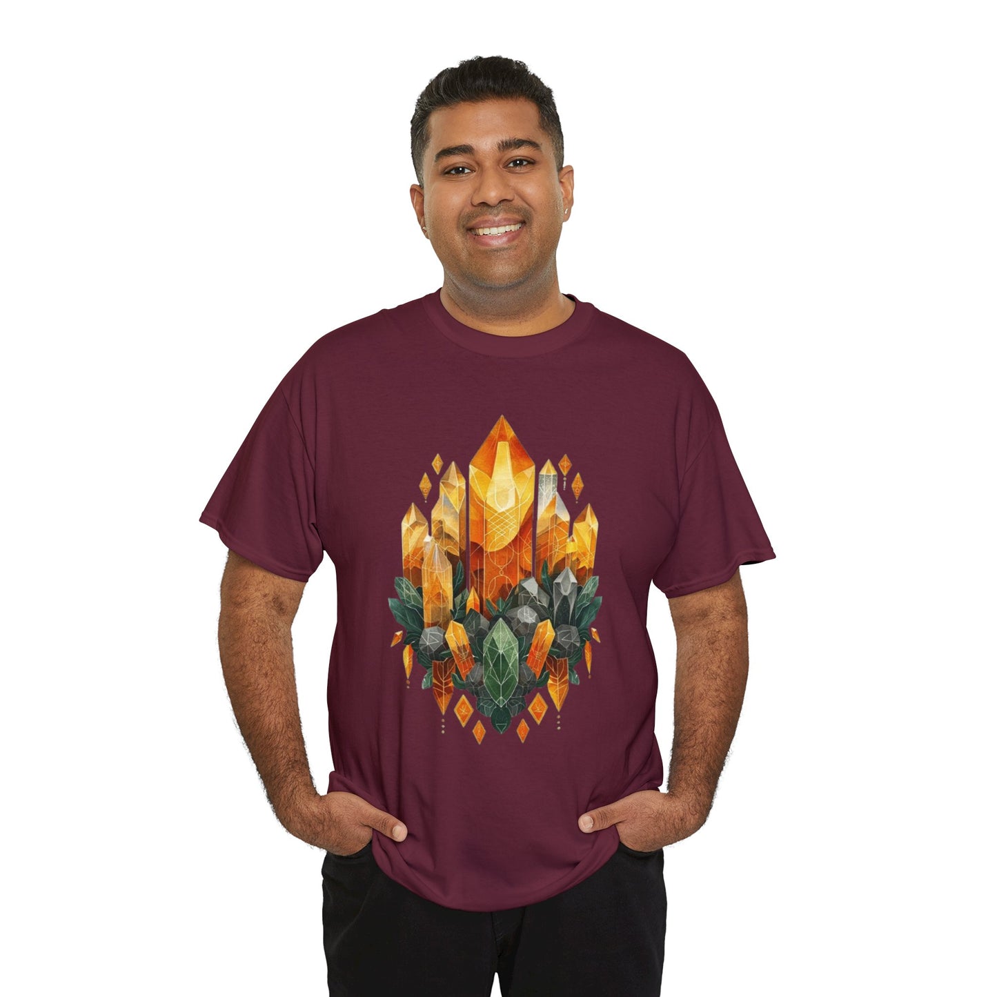 Earthen Crystal Cluster Unisex Heavy Cotton Tee