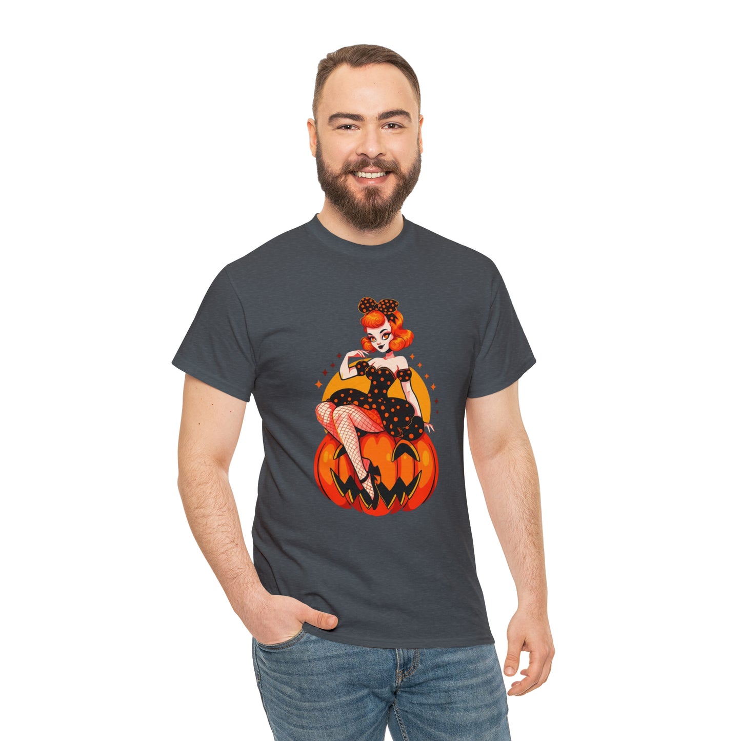 Pumpkin Pinup Unisex Heavy Cotton Tee