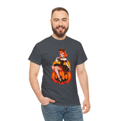 Pumpkin Pinup Unisex Heavy Cotton Tee