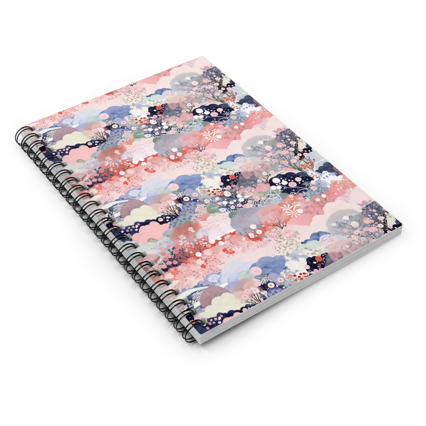 Whimsical Flora Spiral Notebook - Ruled Line