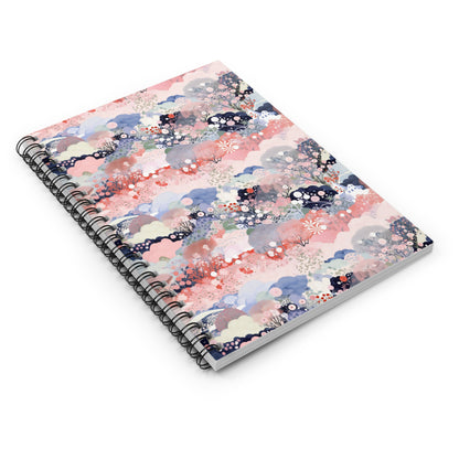 Whimsical Flora Spiral Notebook - Ruled Line