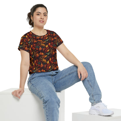 Fall Leaves Women's Short Sleeve Shirt (AOP)