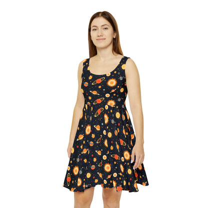 Spacing Out Women's Skater Dress (AOP)