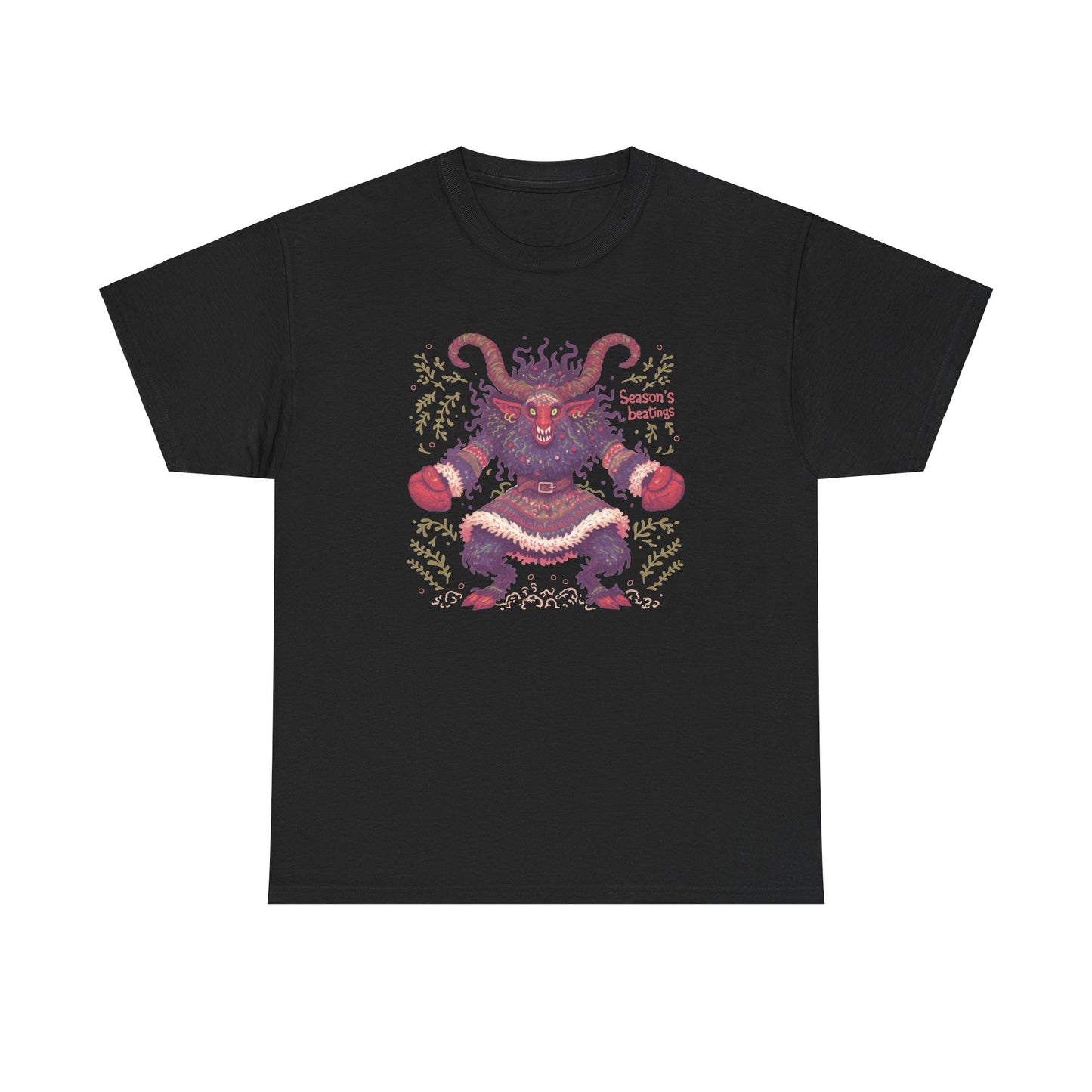 Season's Beatings (Krampus) Unisex Heavy Cotton Tee