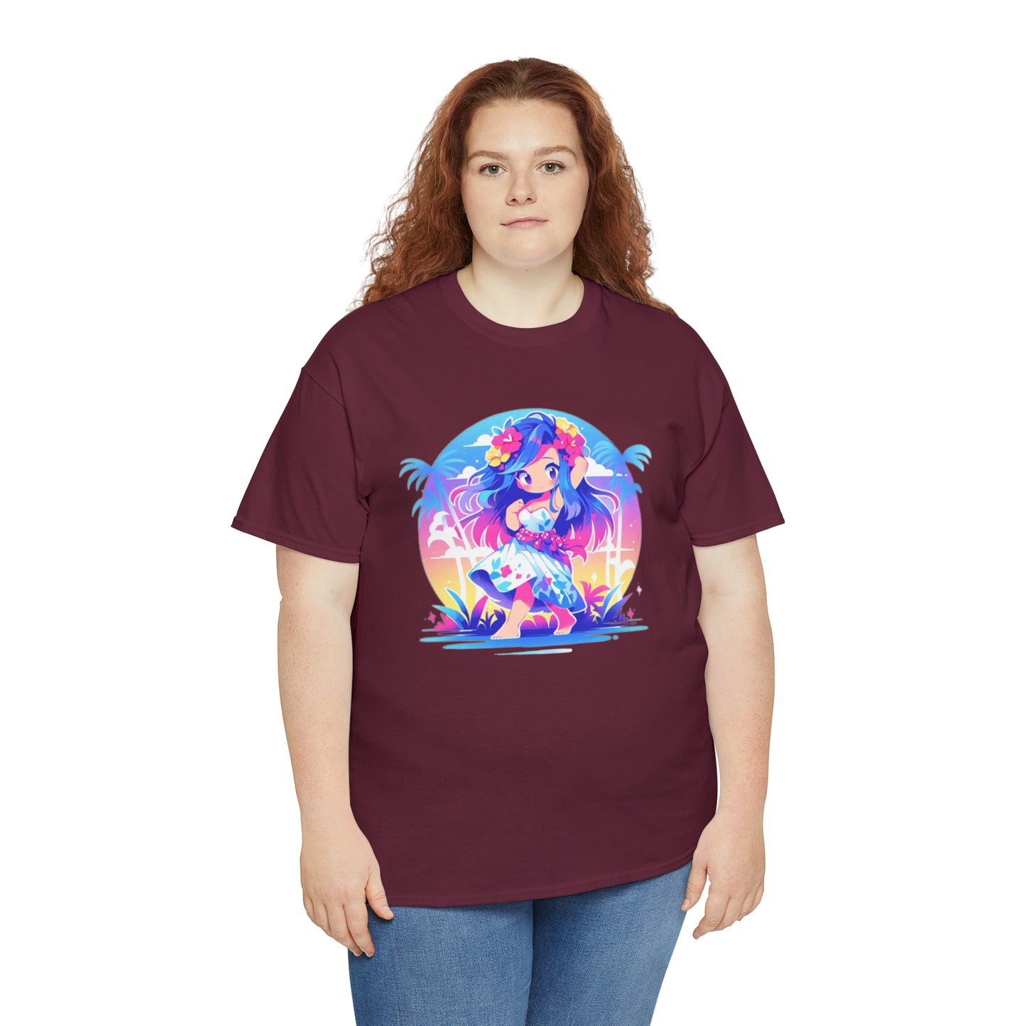 Hula Girl Unisex Heavy Cotton Tee