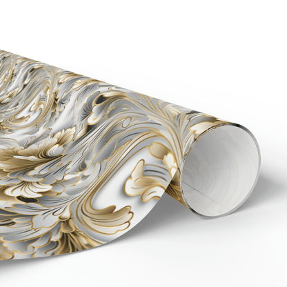 Silver & Gold Filigree Wrapping Papers