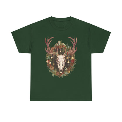 Reindeer Skull Unisex Heavy Cotton Tee