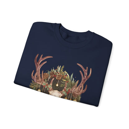 Reindeer Skull Unisex Heavy Blend™ Crewneck Sweatshirt