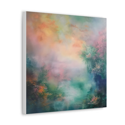 Misty Lake Canvas Gallery Wraps