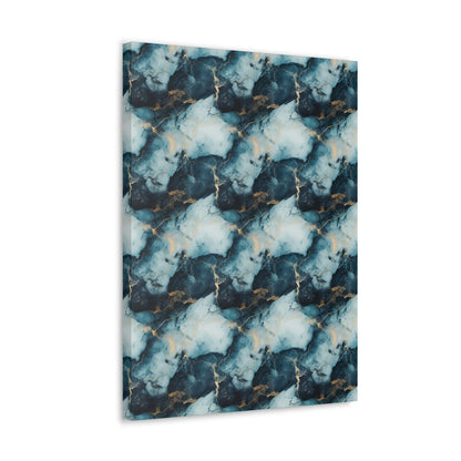 Cool Blue Marble Canvas Gallery Wrap