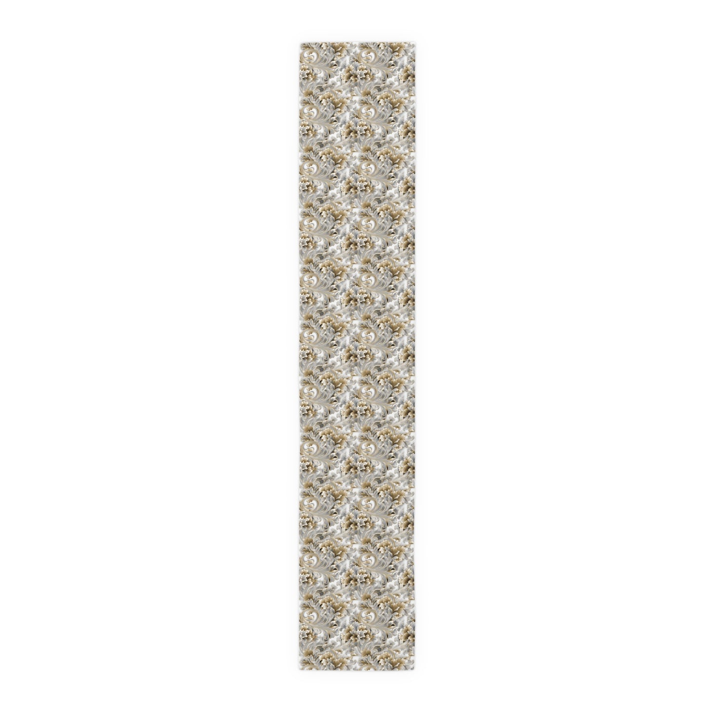Silver & Gold Filigree Table Runner (Cotton, Poly)
