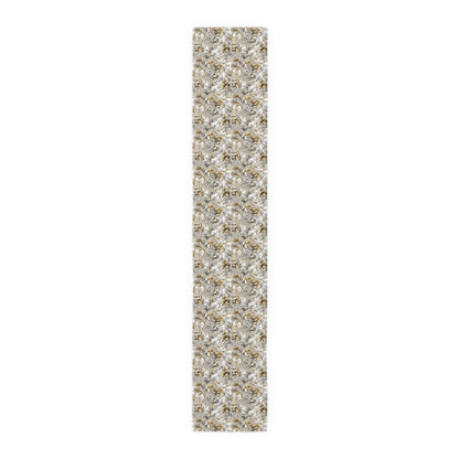 Silver & Gold Filigree Table Runner (Cotton, Poly)