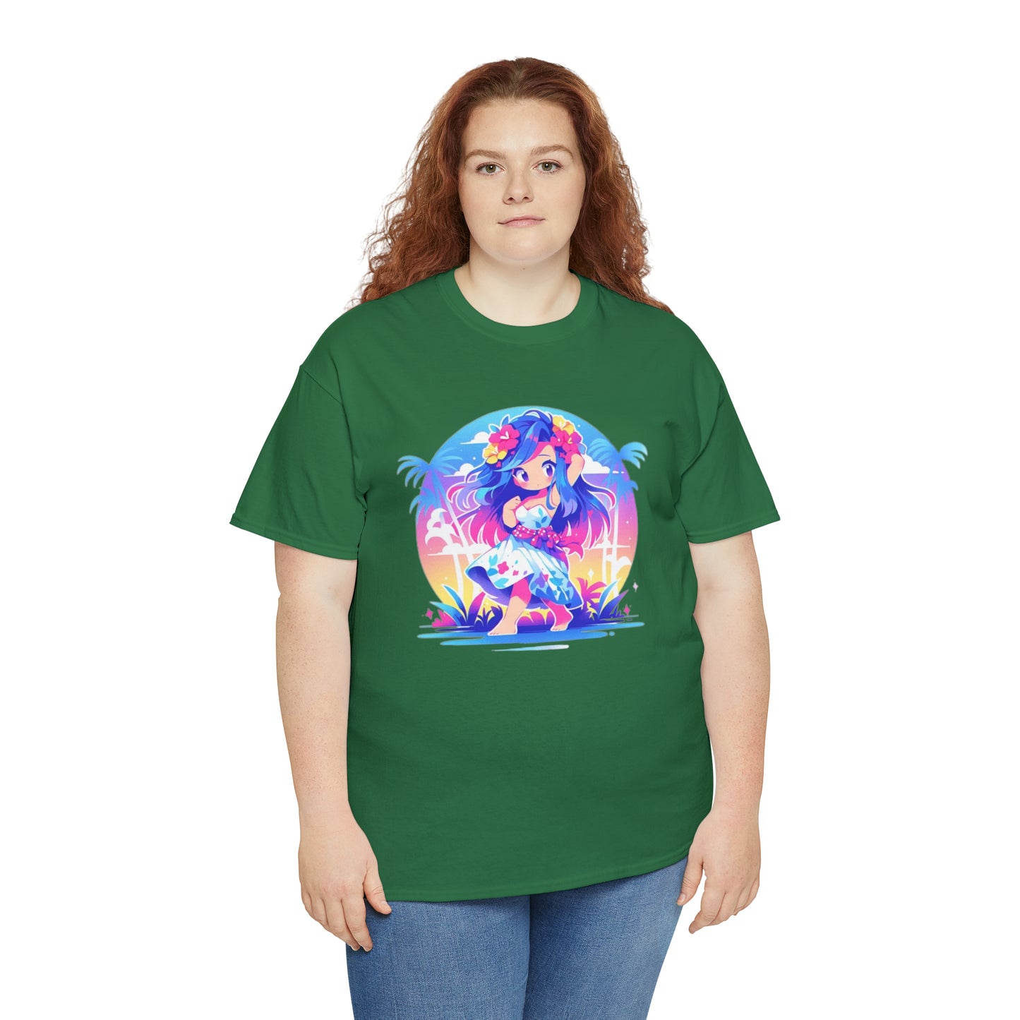 Hula Girl Unisex Heavy Cotton Tee