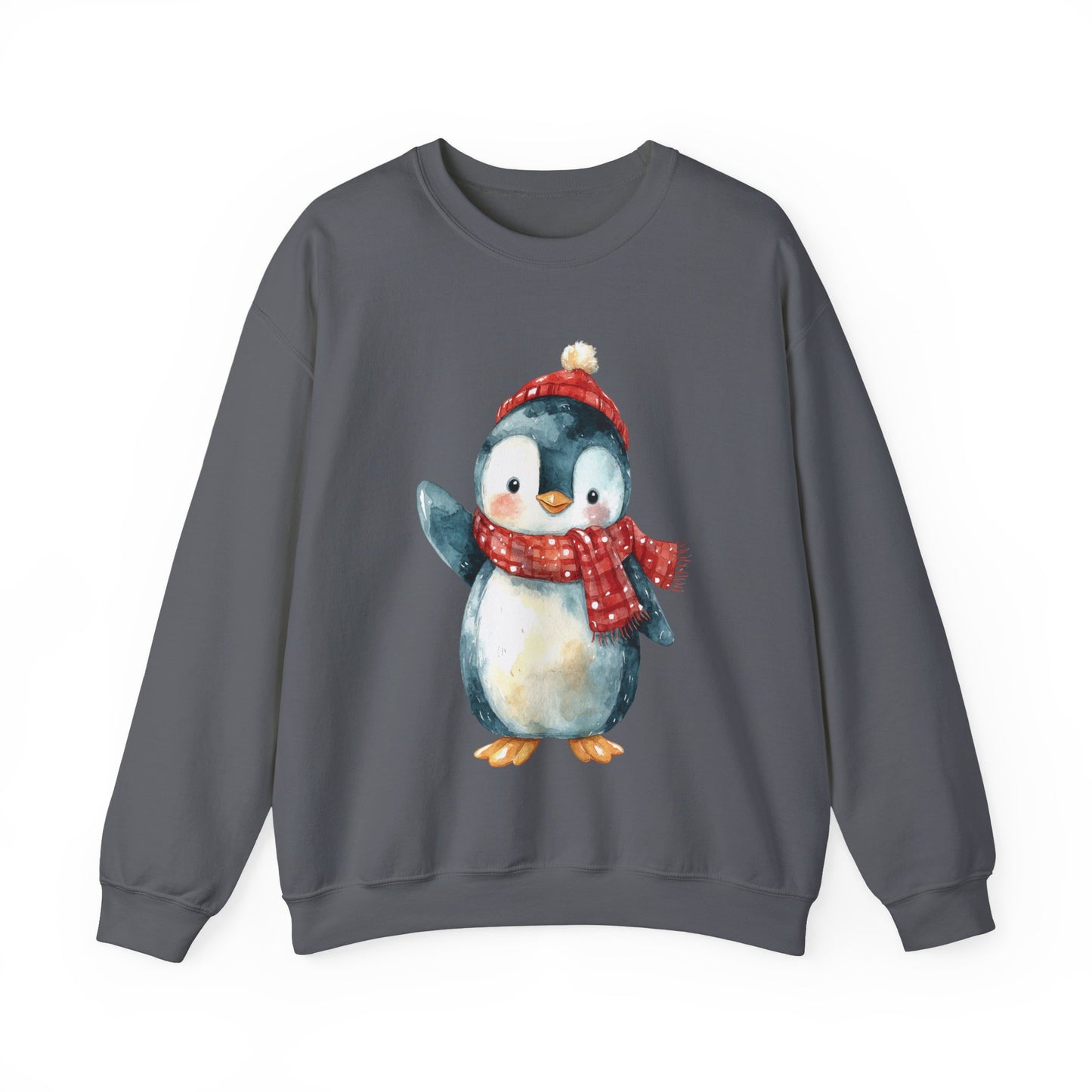 Festive Penguin Unisex Heavy Blend™ Crewneck Sweatshirt