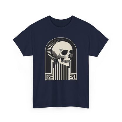 Art Deco Skull Unisex Heavy Cotton Tee