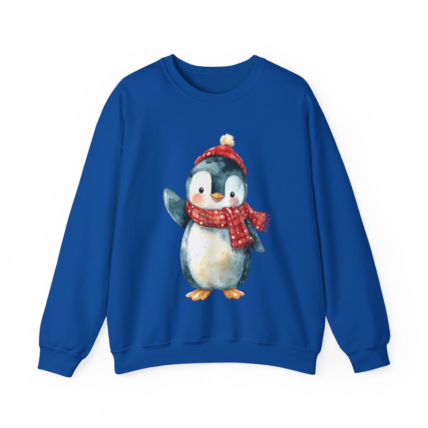 Festive Penguin Unisex Heavy Blend™ Crewneck Sweatshirt