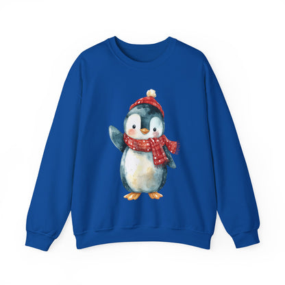 Festive Penguin Unisex Heavy Blend™ Crewneck Sweatshirt