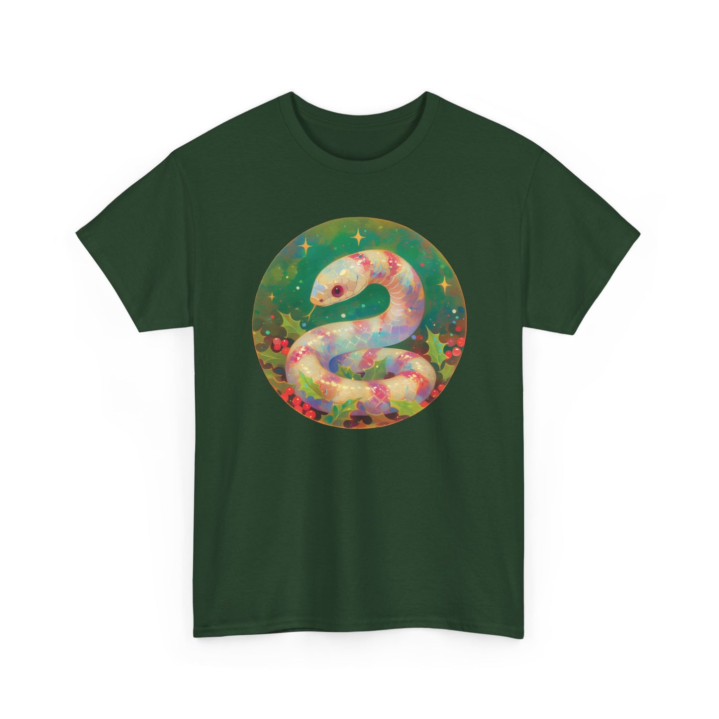 Candy Stripe Snake Unisex Heavy Cotton Tee