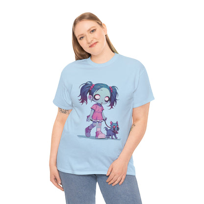 Zombie Dog Walker Unisex Heavy Cotton Tee