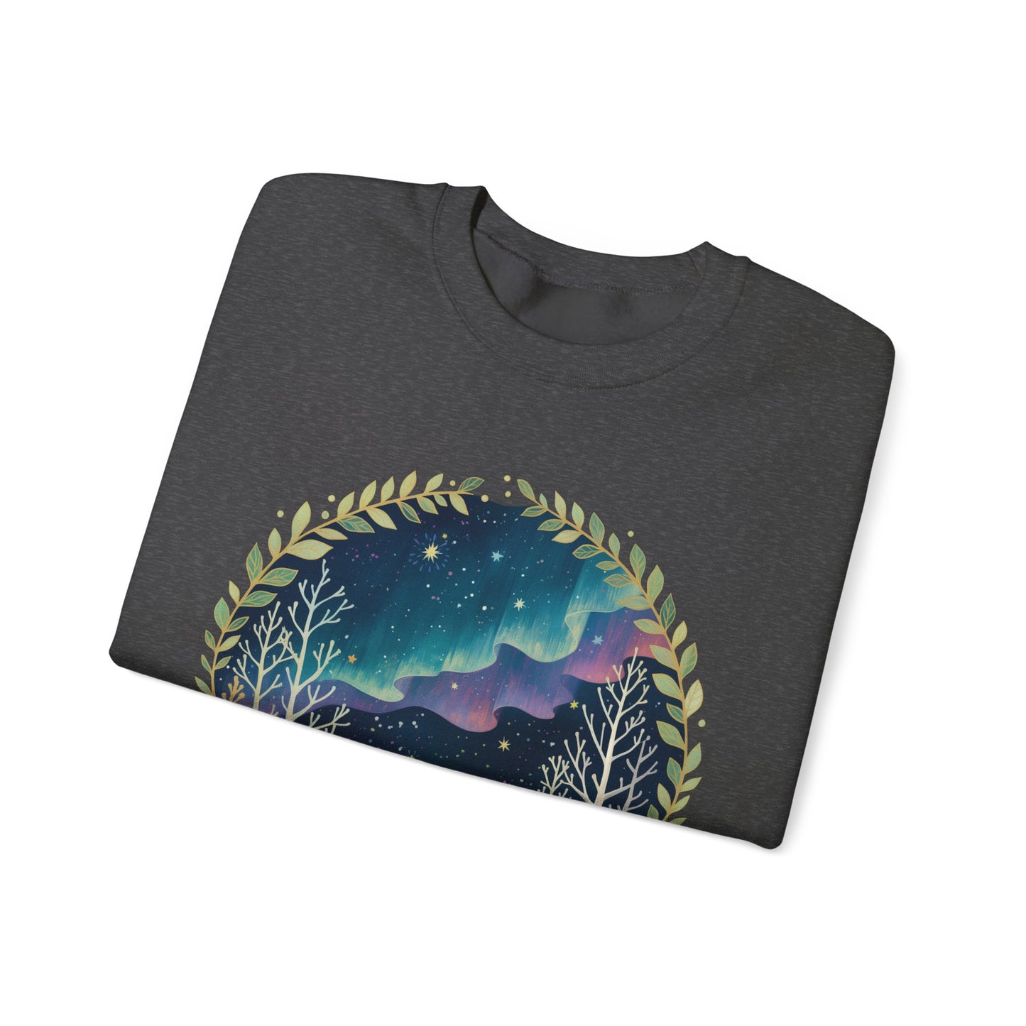 Aurora Polar Bears Unisex Heavy Blend™ Crewneck Sweatshirt