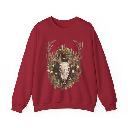 Reindeer Skull Unisex Heavy Blend™ Crewneck Sweatshirt