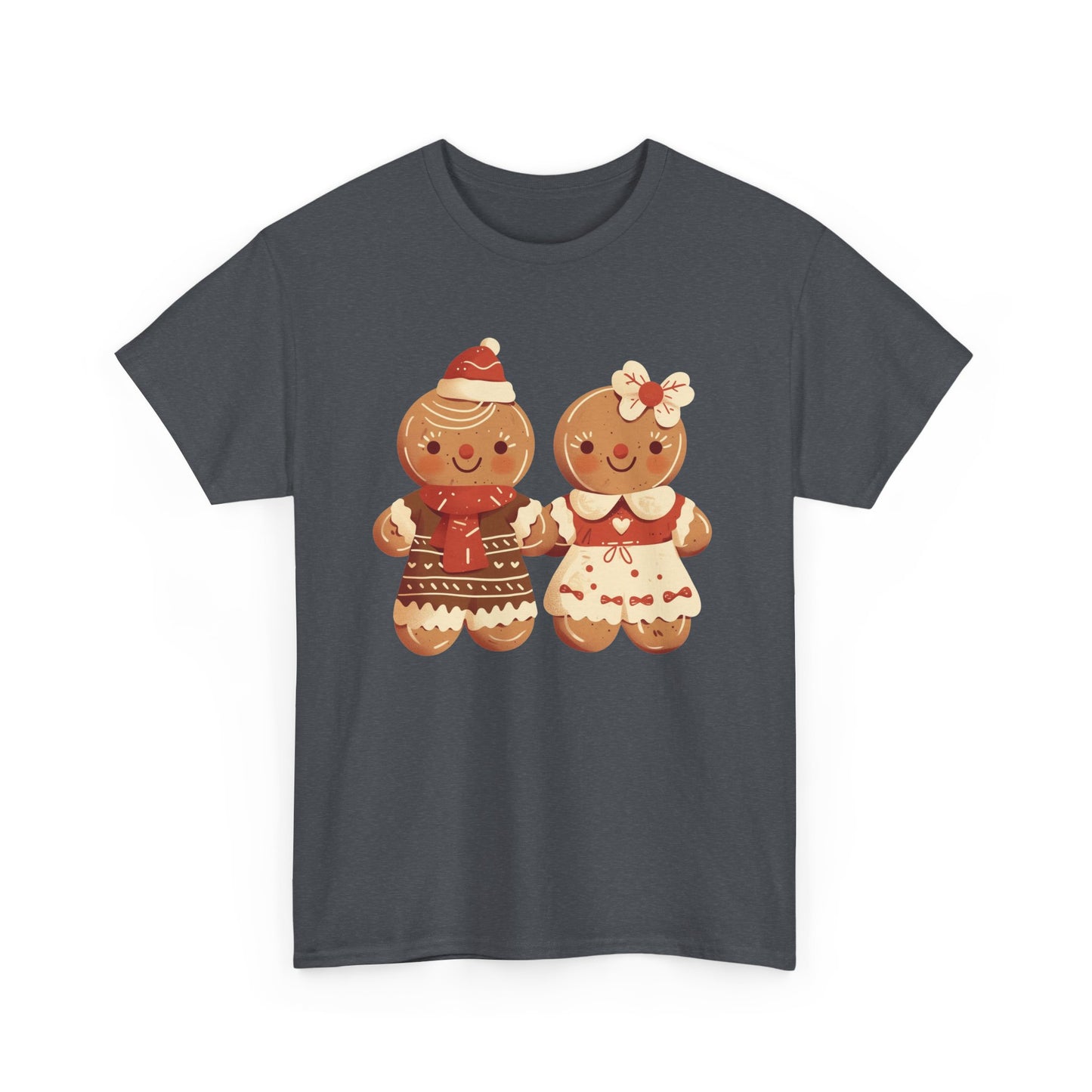 Gingerbread Couple Unisex Heavy Cotton Tee