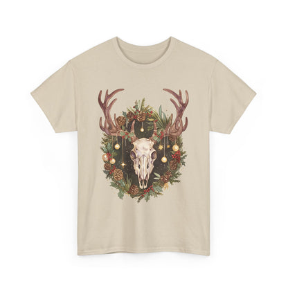 Reindeer Skull Unisex Heavy Cotton Tee