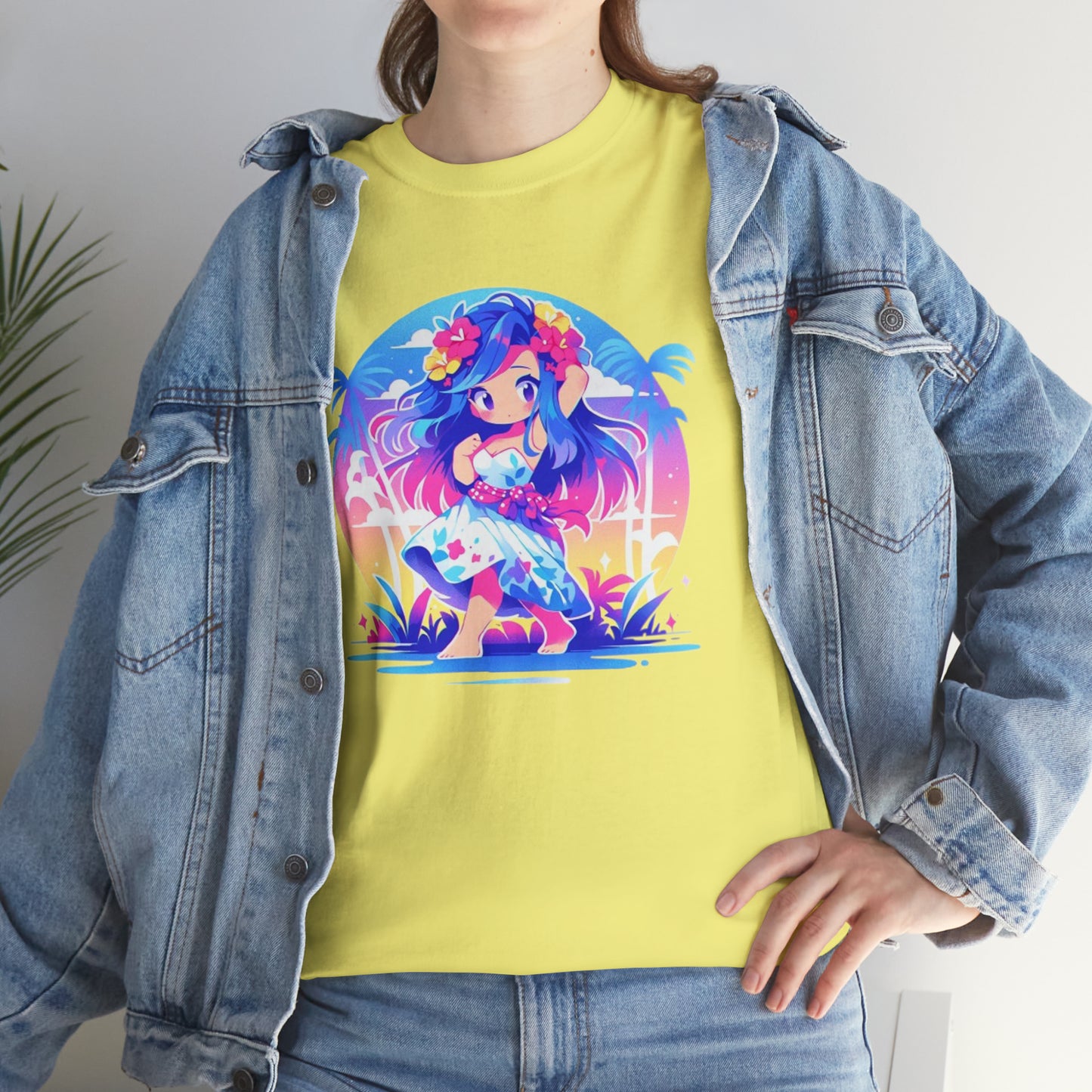 Hula Girl Unisex Heavy Cotton Tee