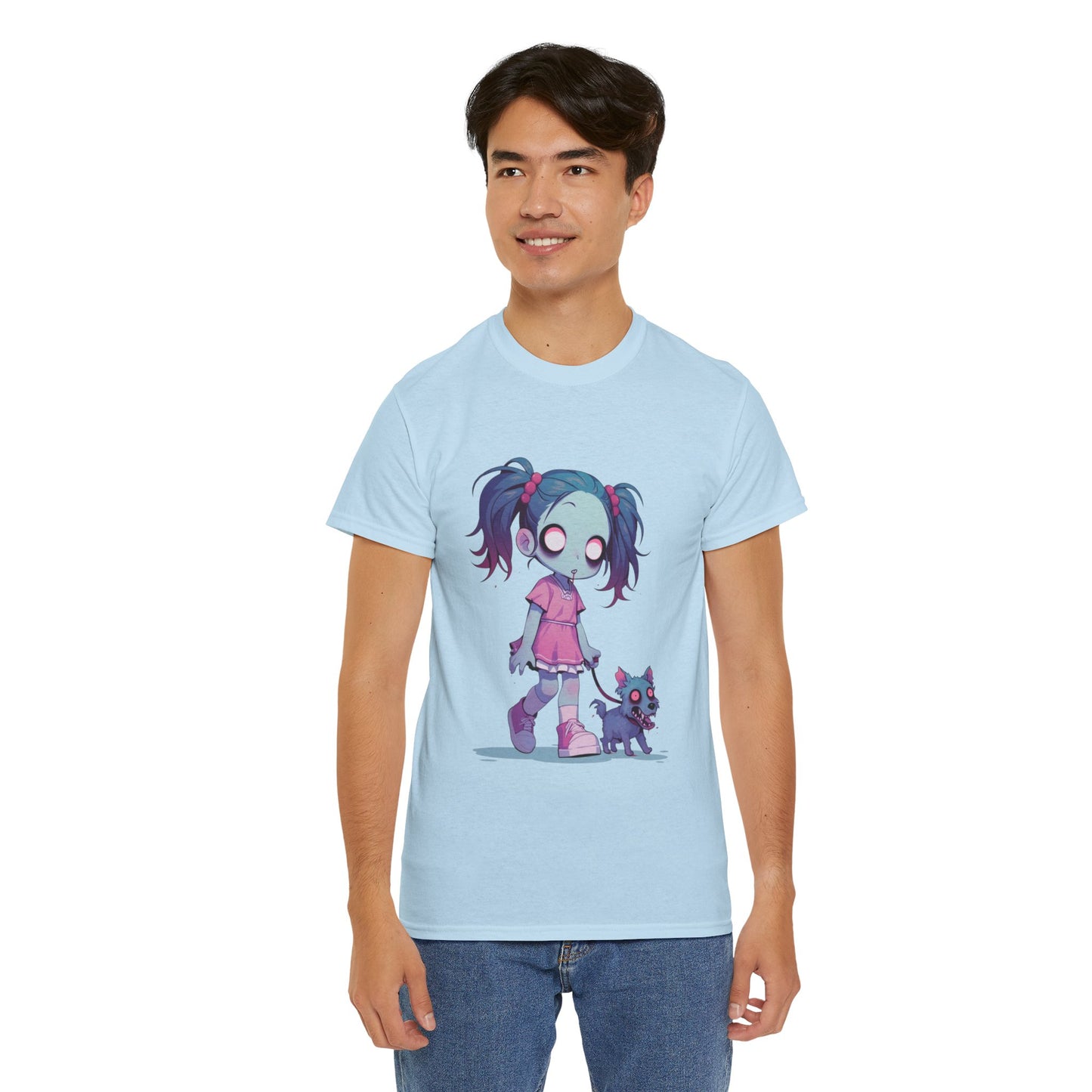 Zombie Dog Walker Unisex Heavy Cotton Tee