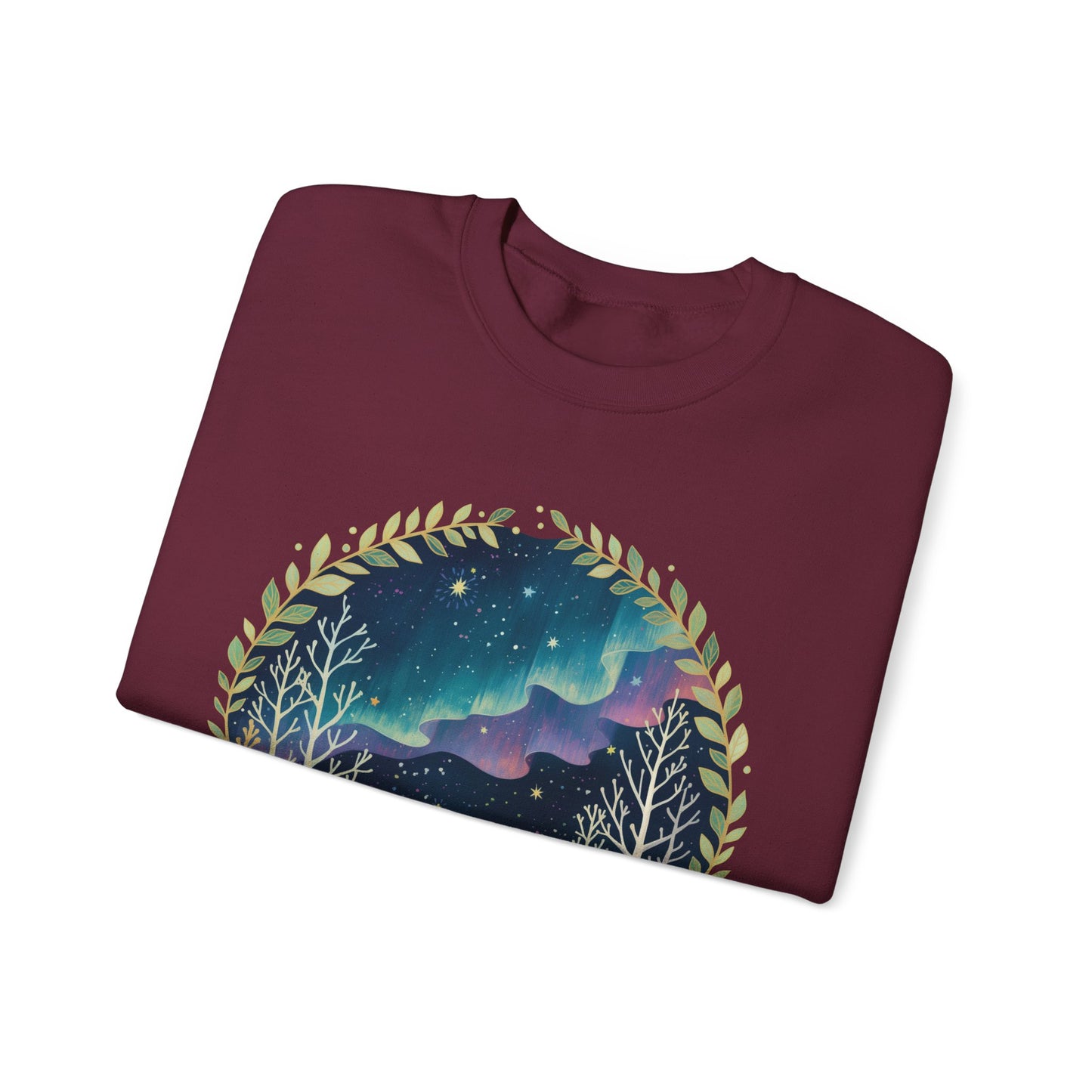 Aurora Polar Bears Unisex Heavy Blend™ Crewneck Sweatshirt