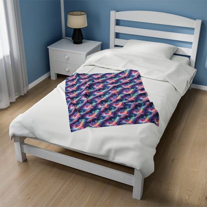 Spectral Storm Velveteen Plush Blanket