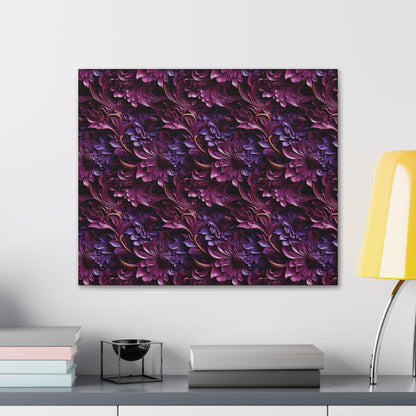 Purple Florals Canvas Gallery Wrap