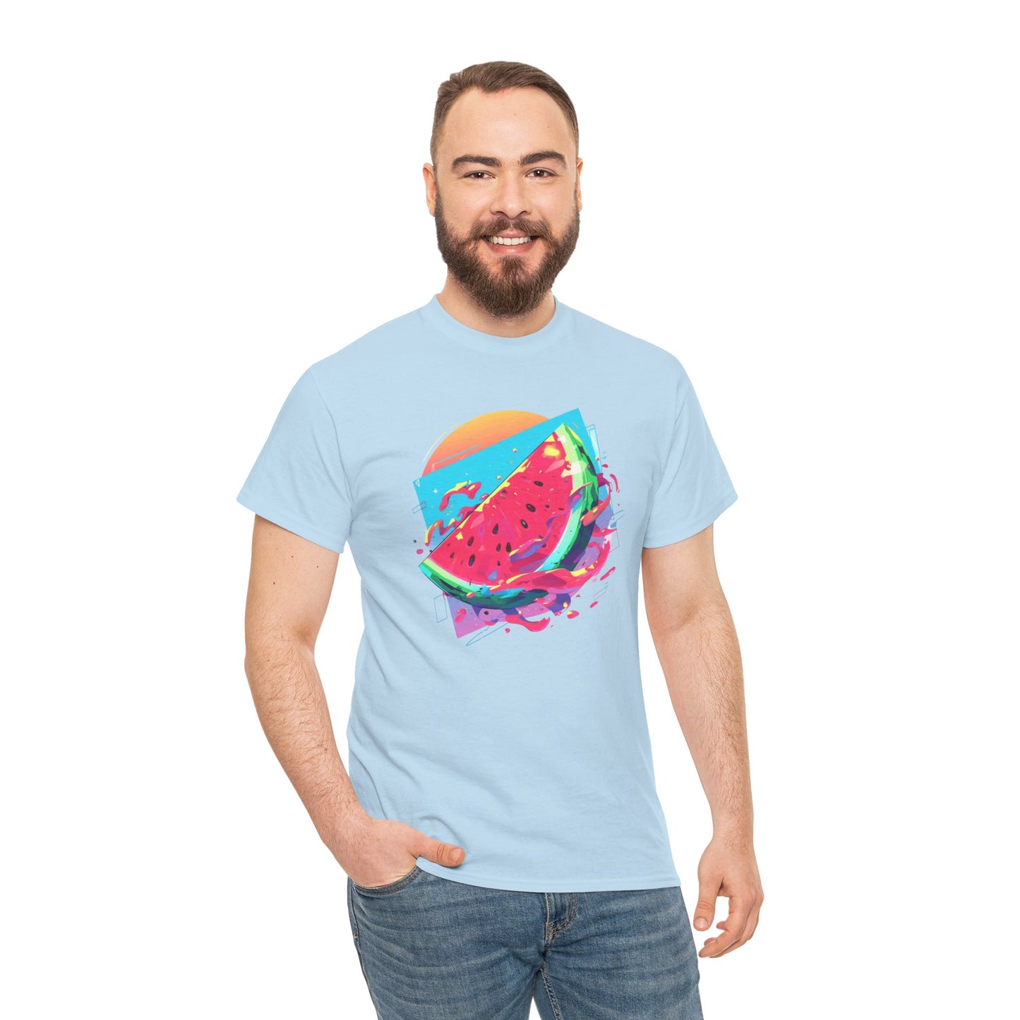 Summer Watermelon Unisex Heavy Cotton Tee