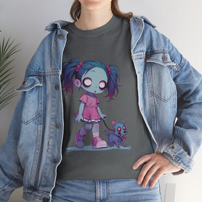 Zombie Dog Walker Unisex Heavy Cotton Tee