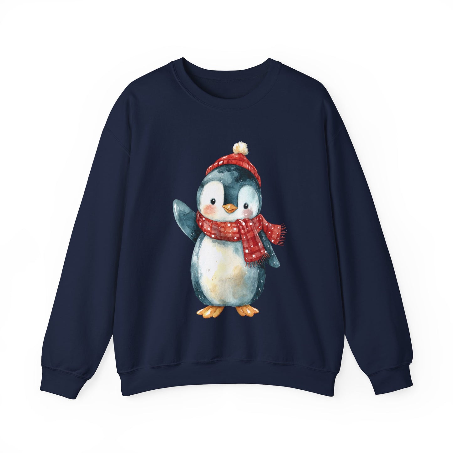 Festive Penguin Unisex Heavy Blend™ Crewneck Sweatshirt
