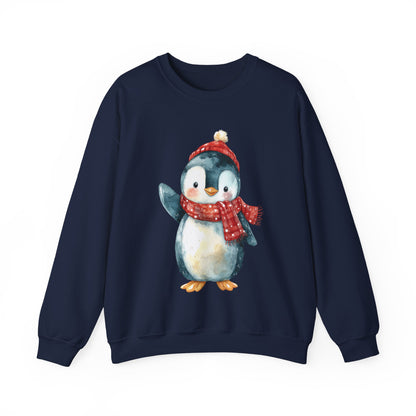 Festive Penguin Unisex Heavy Blend™ Crewneck Sweatshirt