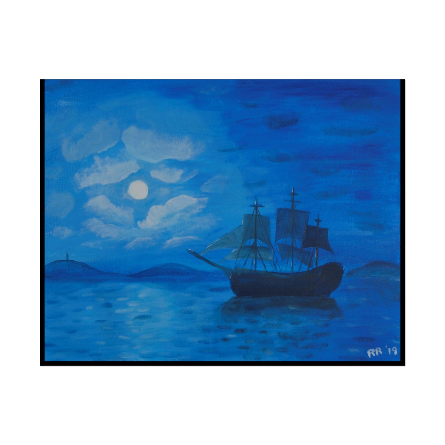 "Voyage in Blue" - Rolled Poster