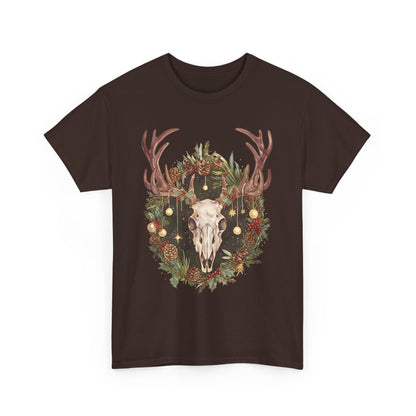 Reindeer Skull Unisex Heavy Cotton Tee